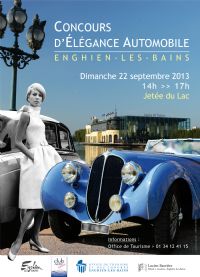 Concours d'élégance automobile. Le dimanche 22 septembre 2013 à Enghien-les-Bains. Valdoise.  14H00